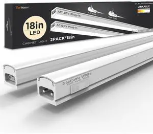 Under Cabinet Lighting Plug in AC120V 3CCT 3000/4000/5000K,Super Bright,Linkable Under Counter Lights for Kitchen,Ultra Slim LED Cabinet Light for Closet,Shelf,Sink,ETL Listed(18inch,White,2Pack) Under Cabinet Lighting Plug in AC120V 3CCT 3000/4000/5000K,Super Bright,Linkable Under Counter Lights for Kitchen,Ultra Slim LED Cabinet Light for Closet,Shelf,Sink,ETL Listed(18inch,White,2Pack)