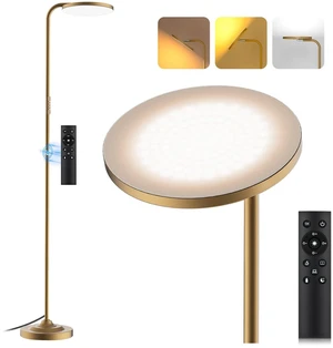 36W LED Floor Lamp, Super Bright Standing Lamp, Modern Stepless Dimmable Torchiere Tall Lamp with Remote Control, 350°Rotating Head Reading Floor Lamp for Living Room, Bedroom, Office 36W LED Floor Lamp, Super Bright Standing Lamp, Modern Stepless Dimmable Torchiere Tall Lamp with Remote Control, 350°Rotating Head Reading Floor Lamp for Living Room, Bedroom, Office