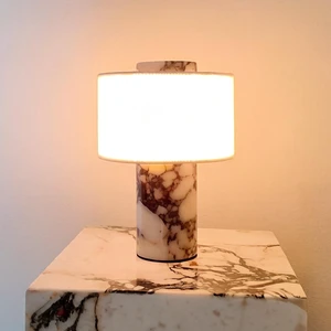 Marble Lamp, 10 Inch Natural Stone Modern Luxury Decor Lamp Plug-In 110V Luxury 10'' Decorative Table Lamp, Calacatta Viola Stone for Entryway, Console Kitchen Counter Marble Lamp, 10 Inch Natural Stone Modern Luxury Decor Lamp Plug-In 110V Luxury 10'' Decorative Table Lamp, Calacatta Viola Stone for Entryway, Console Kitchen Counter