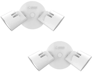 HomeGuard 2-Light LED Outdoor Flood Lights, Wall or Ceiling Mount Outdoor Lights, 4000K Cool White, Round Heads, White, 2-Pack (HGX LED 2RH 40K 120 WH CP2 M2) HomeGuard 2-Light LED Outdoor Flood Lights, Wall or Ceiling Mount Outdoor Lights, 4000K Cool White, Round Heads, White, 2-Pack (HGX LED 2RH 40K 120 WH CP2 M2)