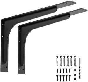 20 x 12 INCH Shelf Brackets,L Shelf Brackets, Vertical Angle, Premium Alloy Metal Heavy Duty Shelf Bracket, high Strength Mounting Hardware Included, Corner Brace Joint,Pack of 2 20 x 12 INCH Shelf Brackets,L Shelf Brackets, Vertical Angle, Premium Alloy Metal Heavy Duty Shelf Bracket, high Strength Mounting Hardware Included, Corner Brace Joint,Pack of 2