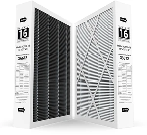 2-pack 6672 16X25X5 MERV 16 Filter Compatible with Lennox 16X25X5 and Lennox HCC16-28 Healthy Climate Carbon Clean MERV 16 Home Furnace Filter for HVAC System, Part # HCF16-16, HCF16-10 2-pack 6672 16X25X5 MERV 16 Filter Compatible with Lennox 16X25X5 and Lennox HCC16-28 Healthy Climate Carbon Clean MERV 16 Home Furnace Filter for HVAC System, Part # HCF16-16, HCF16-10
