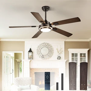 52-Inch Ceiling Fan with Light: Walnut Ceiling Fans with 5 Blades Dual Finish Reversible - Farmhouse Ceiling Fan with Remote Control Noiseless for Living Room Outdoor Patios 52-Inch Ceiling Fan with Light: Walnut Ceiling Fans with 5 Blades Dual Finish Reversible - Farmhouse Ceiling Fan with Remote Control Noiseless for Living Room Outdoor Patios