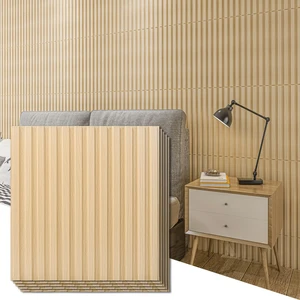 3D Fluted Textured Slat Wall Panels, 19.7 x 19.7 in, 12-Pack, Oak PVC, Waterproof, Scratch Proof, Wipeable, Break-Proof, Ideal for Home, Office and Commercial Spaces 3D Fluted Textured Slat Wall Panels, 19.7 x 19.7 in, 12-Pack, Oak PVC, Waterproof, Scratch Proof, Wipeable, Break-Proof, Ideal for Home, Office and Commercial Spaces