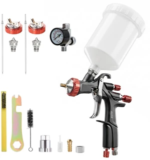 Tools R500 LVLP Air Spray Gun,Professional Automotive Paint Sprayer A610 Car Paint Gun Sprayer with 1.3/1.5/1.7mm Nozzles and Air Regulator, Paint Gun for Car, Furniture, Varnish and Top Coat Tools R500 LVLP Air Spray Gun,Professional Automotive Paint Sprayer A610 Car Paint Gun Sprayer with 1.3/1.5/1.7mm Nozzles and Air Regulator, Paint Gun for Car, Furniture, Varnish and Top Coat