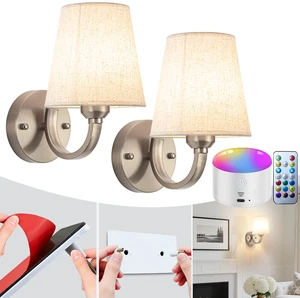 Peel and Stick Wall Sconces, No Drilling Stick On Wall Sconce, Wireless Battery Operated Wall Lights, Adhesive Wall Lamp with 10000mAh Battery Bulb for Bedroom Living Room Decor Peel and Stick Wall Sconces, No Drilling Stick On Wall Sconce, Wireless Battery Operated Wall Lights, Adhesive Wall Lamp with 10000mAh Battery Bulb for Bedroom Living Room Decor