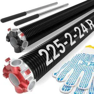 Garage Door Spring 0.225 x 2 x 24 (Pair), 18000 Cycles Long-Lasting Garage Spring Door Replacement, Heavy-Duty Garage Door Torsion Spring Garage Door Spring 0.225 x 2 x 24 (Pair), 18000 Cycles Long-Lasting Garage Spring Door Replacement, Heavy-Duty Garage Door Torsion Spring