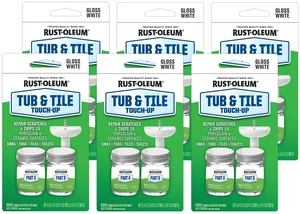 Tub & Tile Touch-Up 2-Step Kit Bathroom Surface Refresh, Ceramic, Porcelain, Fiberglass, Moisture Resistant Finish, 12 Oz Tub & Tile Touch-Up 2-Step Kit Bathroom Surface Refresh, Ceramic, Porcelain, Fiberglass, Moisture Resistant Finish, 12 Oz