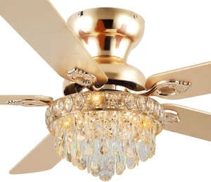 Crystal Ceiling Fan Fandelier with Lights-Modern Ceiling Fan(52" Gold) Crystal Ceiling Fans with Remote Control,Modern Ceiling Fan with Noiseless DC Reversible Motor,Dining Room,Living Room Crystal Ceiling Fan Fandelier with Lights-Modern Ceiling Fan(52" Gold) Crystal Ceiling Fans with Remote Control,Modern Ceiling Fan with Noiseless DC Reversible Motor,Dining Room,Living Room