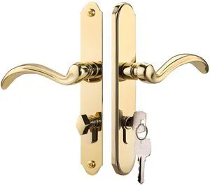 Storm Door Handle Accessory Set fit Pella Storm Door Handle Replacement Part, with Key and Lock Cylinder, Mortise Lock Not Included (Polished Gold) Storm Door Handle Accessory Set fit Pella Storm Door Handle Replacement Part, with Key and Lock Cylinder, Mortise Lock Not Included (Polished Gold)