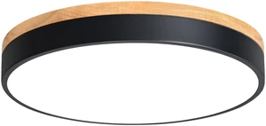 Dimmable Wood LED Flush Mount Ceiling Light, Black, 15.8 in 5CCT 2700K-6000K Modern Close to Ceiling Lighting Fixtures, Round Ceiling Lamp for Living Room, Bedroom, Laundry Room Dimmable Wood LED Flush Mount Ceiling Light, Black, 15.8 in 5CCT 2700K-6000K Modern Close to Ceiling Lighting Fixtures, Round Ceiling Lamp for Living Room, Bedroom, Laundry Room