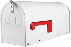 Mail Boxes for House Outside, White 19 x 8.7 x 6.7 Inches Galvanized Steel Post-Mount Mailboxes Mail Boxes for House Outside, White 19 x 8.7 x 6.7 Inches Galvanized Steel Post-Mount Mailboxes