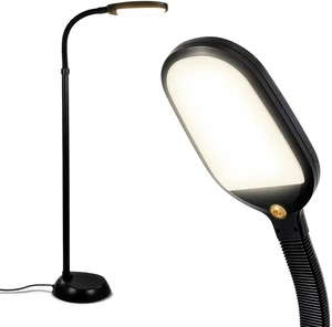 Litespan - Bright LED Floor Reading Lamp for Over Chair Crafts and Reading, Esthetician Light for Lash Extensions, Gooseneck Adjustable Standing Lamp for Living Room, Bedroom, Office - Black Litespan - Bright LED Floor Reading Lamp for Over Chair Crafts and Reading, Esthetician Light for Lash Extensions, Gooseneck Adjustable Standing Lamp for Living Room, Bedroom, Office - Black