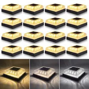 Solar Post Cap Lights Outdoor for 16 Pack 3.5x3.5 & 4x4 in Posts Only Solar Post Cap Lights Outdoor for 16 Pack 3.5x3.5 & 4x4 in Posts Only