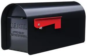Ironside Large Capacity Galvanized Steel black, Post-Mount Mailbox, MB801BAM, Metal, Black Ironside Large Capacity Galvanized Steel black, Post-Mount Mailbox, MB801BAM, Metal, Black