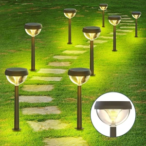 Solar Pathway Lights 8 Pack, Solar Lights Outdoor Warm White Adjustable Solar Powered Lights Waterproof for Walkway Yard Garden Driveway Backyard Solar Pathway Lights 8 Pack, Solar Lights Outdoor Warm White Adjustable Solar Powered Lights Waterproof for Walkway Yard Garden Driveway Backyard