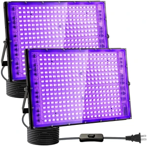 2 Pack 300W Black Lights, Blacklight Flood Light with Plug and Switch,for Glow Party, Black Light Party, Halloween, Body Paint, Neon Glow, Fluorescent Poster, Stage Lighting 2 Pack 300W Black Lights, Blacklight Flood Light with Plug and Switch,for Glow Party, Black Light Party, Halloween, Body Paint, Neon Glow, Fluorescent Poster, Stage Lighting