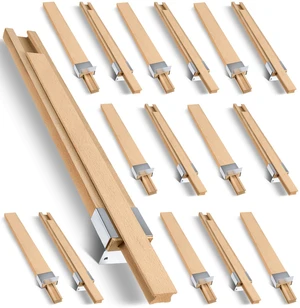 16 Pcs Wooden Drawer Slide, 15.8 Inch Wood Bottom Mount Guide Track Wooden Drawer Slides, Center Guide Track with Metal Slide Glides, Classic Drawer Rails, Ideal for Dresser Furniture Repair 16 Pcs Wooden Drawer Slide, 15.8 Inch Wood Bottom Mount Guide Track Wooden Drawer Slides, Center Guide Track with Metal Slide Glides, Classic Drawer Rails, Ideal for Dresser Furniture Repair