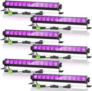 6 Pack 42W LED Black Light Bar, Glow Party Supplies, Halloween Blacklight 6FT Cord+Switch+Plug, for Neon Parties, Fluorescent Poster Tapestry, Body Paint, Classroom, Bedroom, for Cabinet 6 Pack 42W LED Black Light Bar, Glow Party Supplies, Halloween Blacklight 6FT Cord+Switch+Plug, for Neon Parties, Fluorescent Poster Tapestry, Body Paint, Classroom, Bedroom, for Cabinet