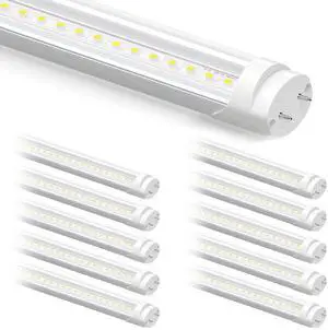 Fluorescent Light Bulbs 48 inch Long, Type A+B T8 LED Bulb 4 Foot Replacement for F32T8 or F40T12 Lights Tube, 26W(65W Equivalent) 3400lm 6000K Daylight White Non-Dimmable, 10-Pack Fluorescent Light Bulbs 48 inch Long, Type A+B T8 LED Bulb 4 Foot Replacement for F32T8 or F40T12 Lights Tube, 26W(65W Equivalent) 3400lm 6000K Daylight White Non-Dimmable, 10-Pack