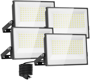 120W Flood Lights Outdoor, 12000lm Bright LED Work Light with Plug,Daylight White LED Flood Lighting, IP66 Waterproof Security Yard Lights for Yard Garage Stadium 4 Pack 120W Flood Lights Outdoor, 12000lm Bright LED Work Light with Plug,Daylight White LED Flood Lighting, IP66 Waterproof Security Yard Lights for Yard Garage Stadium 4 Pack