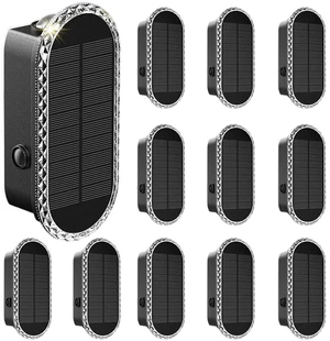 Solar Fence Lights Outdoor 12Pack,IP65 Waterproof, Up & Down Lighting Solar Wall Light for Outside, Backyard, Patio, Deck, Stair Railings and Home Decor Solar Fence Lights Outdoor 12Pack,IP65 Waterproof, Up & Down Lighting Solar Wall Light for Outside, Backyard, Patio, Deck, Stair Railings and Home Decor