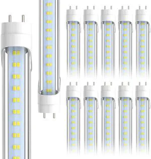 4FT LED T8 Type A+B Tube Lights, 28W(80W Equivalent), 4060LM, 5000K Single or Double End Powered, Plug and Play or Ballast Bypass, 4 Foot T10 T12 Fluorescent Bulbs Replacement, Clear(12-Pack) 4FT LED T8 Type A+B Tube Lights, 28W(80W Equivalent), 4060LM, 5000K Single or Double End Powered, Plug and Play or Ballast Bypass, 4 Foot T10 T12 Fluorescent Bulbs Replacement, Clear(12-Pack)