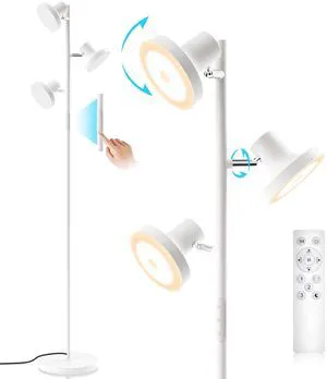 36W LED Tree Floor Lamp, Modern Dimmable Standing Lamp with Remote & Touch Control, 4 Color Temperatures, 3 Rotatable LED Light Floor Lamps for Living Room, Bedroom, Office 36W LED Tree Floor Lamp, Modern Dimmable Standing Lamp with Remote & Touch Control, 4 Color Temperatures, 3 Rotatable LED Light Floor Lamps for Living Room, Bedroom, Office