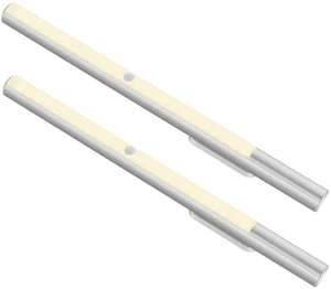 LED Closet Light, Motion Sensor Light Indoor, Large 4500mAh Rechargeable Battery Powered, Wireless Under Cabinet Lighting for Closet/Kitchen/Stair, 180 Days Battery Time, 4000K Warm White, 2 Pack LED Closet Light, Motion Sensor Light Indoor, Large 4500mAh Rechargeable Battery Powered, Wireless Under Cabinet Lighting for Closet/Kitchen/Stair, 180 Days Battery Time, 4000K Warm White, 2 Pack