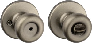 93001-869 Tylo Bed & Bath Knob in Antique Brass, Privacy (Pack of 6) 93001-869 Tylo Bed & Bath Knob in Antique Brass, Privacy (Pack of 6)