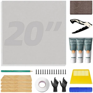 Drywall Repair Kit with 20"x20" Panel - Large Hole Patch for Walls Quick and easy Sheetrock repair solution. Includes tools for wall surface hole filling and patching Drywall Repair Kit with 20"x20" Panel - Large Hole Patch for Walls Quick and easy Sheetrock repair solution. Includes tools for wall surface hole filling and patching