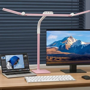 LED Desk Lamp for Home Office with Base, 28.2" Adjustable Gooseneck Swing Arm Bright Desk Light, Dimmable Architect Table Lamp for Desktop Computer Light, Reading, Study, WorkbenchPink LED Desk Lamp for Home Office with Base, 28.2" Adjustable Gooseneck Swing Arm Bright Desk Light, Dimmable Architect Table Lamp for Desktop Computer Light, Reading, Study, WorkbenchPink