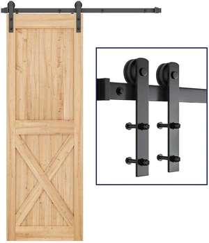 5ft Sliding Barn Door Hardware kit, Fit 30" Wide Door Panel Barn Door Track, Sliding Door Hardware kit, Smoothly and Quietly -Heavy Duty Sturdy -Easy to Install, I Shape Hanger 5ft Sliding Barn Door Hardware kit, Fit 30" Wide Door Panel Barn Door Track, Sliding Door Hardware kit, Smoothly and Quietly -Heavy Duty Sturdy -Easy to Install, I Shape Hanger