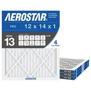 Air Filter 12x14x1 MERV 13 AC Filter, Furnace Filter, 6 Pack HVAC, MPR 1500/FPR 10, For Dust, Pet Dander, Bacteria & Allergies Air Filter 12x14x1 MERV 13 AC Filter, Furnace Filter, 6 Pack HVAC, MPR 1500/FPR 10, For Dust, Pet Dander, Bacteria & Allergies