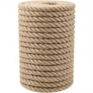 Jute Rope Heavy Duty - 1inch 100ft Thick Natural Twisted Manila Hemp Ropes Indoor and Outdoor Decorative Kits for Crafts Porch Swing Nautical Tug of War Deer Hunting Landscaping Jute Rope Heavy Duty - 1inch 100ft Thick Natural Twisted Manila Hemp Ropes Indoor and Outdoor Decorative Kits for Crafts Porch Swing Nautical Tug of War Deer Hunting Landscaping