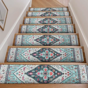 Non-Slip Stair Treads for Wooden Steps 15PC 30"X8" Indoor Stair Runner Slip Resistant Stair Rugs Safety Mats for Dogs, Kids & Elders, Rubber Backed Stair Treads Stair Covers Non-Slip Stair Treads for Wooden Steps 15PC 30"X8" Indoor Stair Runner Slip Resistant Stair Rugs Safety Mats for Dogs, Kids & Elders, Rubber Backed Stair Treads Stair Covers