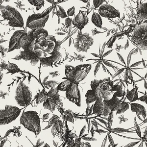 Floral Vintage Wallpaper Peel and Stick Wall Stick Black Rose Removable Vinyl Wall Paper Sketch Floral Decor 15.8" x 800" Floral Vintage Wallpaper Peel and Stick Wall Stick Black Rose Removable Vinyl Wall Paper Sketch Floral Decor 15.8" x 800"