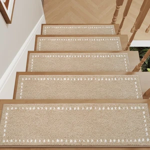 Stair-Treads Non Slip 15PC Soft Stair Treads for Wooden Steps 8"x30" Plush Peel and Stick Stair Treads Indoor, Carpet Stair Treads Reusable for Kids and Pets, Washable Stair Runner Beige Stair-Treads Non Slip 15PC Soft Stair Treads for Wooden Steps 8"x30" Plush Peel and Stick Stair Treads Indoor, Carpet Stair Treads Reusable for Kids and Pets, Washable Stair Runner Beige
