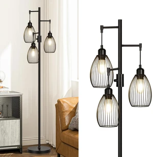 70 Dimmable Floor Lamp, 3 x 800LM LED Edison Bulbs Included, Industrial Floor Lamps for Living Room, Rustic Tall Lamps Standing Lamp for Bedrooms Living Room 70 Dimmable Floor Lamp, 3 x 800LM LED Edison Bulbs Included, Industrial Floor Lamps for Living Room, Rustic Tall Lamps Standing Lamp for Bedrooms Living Room