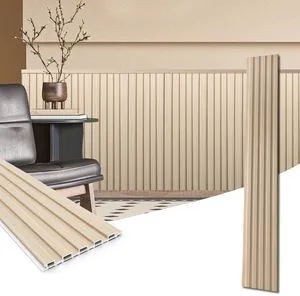 48 x 6 Inch WPC Wood Slat Wall Panels, 3D Wall Accents, 16-Pack, Oak Real Wood Grain, Durable, Water Resistant, Wear-Resistant, No Emission, Eco-Friendly, Easy to Care, for Living Room, Bedroom 48 x 6 Inch WPC Wood Slat Wall Panels, 3D Wall Accents, 16-Pack, Oak Real Wood Grain, Durable, Water Resistant, Wear-Resistant, No Emission, Eco-Friendly, Easy to Care, for Living Room, Bedroom