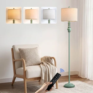 64.25" Farmhouse Floor Lamp with Remote, Dimmable Floor Lamp with Adjustable Color Temperatures, Antique Blue Standing Floor Lamp for Living Room Corner, Bedroom & Nursery, 9W Bulb Included 64.25" Farmhouse Floor Lamp with Remote, Dimmable Floor Lamp with Adjustable Color Temperatures, Antique Blue Standing Floor Lamp for Living Room Corner, Bedroom & Nursery, 9W Bulb Included