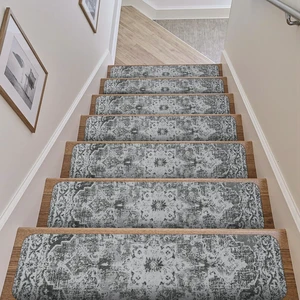 Stair Treads Non Slip Stair Runners for Wooden Steps Indoor 15PCS 8"x30" Rubber Backing Carpet Stair Treads for Wood Stairs Staircase Step Treads for Kids & Dogs, Stair Covers Safety Mats Stair Treads Non Slip Stair Runners for Wooden Steps Indoor 15PCS 8"x30" Rubber Backing Carpet Stair Treads for Wood Stairs Staircase Step Treads for Kids & Dogs, Stair Covers Safety Mats