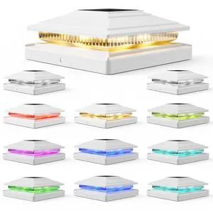 Solar Post Cap Lights 12pack, 8 Color Modes, for 4x4 5x5 6x6 Posts White IP65 Waterproof Fence Post Solar Light,Outdoor Deck Post Lights with 8 Color Modes for Wood/Vinyl Post Decorate Patio Porch Solar Post Cap Lights 12pack, 8 Color Modes, for 4x4 5x5 6x6 Posts White IP65 Waterproof Fence Post Solar Light,Outdoor Deck Post Lights with 8 Color Modes for Wood/Vinyl Post Decorate Patio Porch