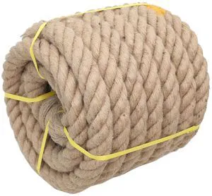 Jute Rope 2 inch × 25FT, Natural Hemp Rope, Thick Heavy Duty Cord for Swing, Tug of War, Hammock, Craft & Nautical Use Jute Rope 2 inch × 25FT, Natural Hemp Rope, Thick Heavy Duty Cord for Swing, Tug of War, Hammock, Craft & Nautical Use