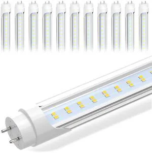 4FT LED T8 Type A+B Tube Lights, 24W(65W Equivalent), 3200LM, 5000K Single or Double End Powered, Plug and Play or Ballast Bypass, 4 Foot T10 T12 Fluorescent Bulbs Replacement, Clear(12-Pack) 4FT LED T8 Type A+B Tube Lights, 24W(65W Equivalent), 3200LM, 5000K Single or Double End Powered, Plug and Play or Ballast Bypass, 4 Foot T10 T12 Fluorescent Bulbs Replacement, Clear(12-Pack)