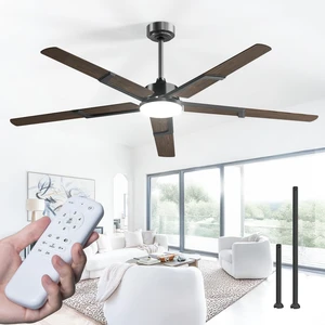 62 Inch Ceiling Fans with Lights and Remote, Walnut 6 Speed Reversible DC Motor, 3CCT, Dimmable, Quiet, Timer, Large Modern Ceiling Fan for Living room, Indoor/Outdoor 62 Inch Ceiling Fans with Lights and Remote, Walnut 6 Speed Reversible DC Motor, 3CCT, Dimmable, Quiet, Timer, Large Modern Ceiling Fan for Living room, Indoor/Outdoor