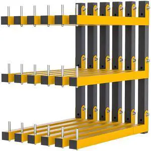6 PACK Lumber Storage Rack Wall Mount Wood Organizer Storage Racks Heavy Duty Shelf Brackets with 9-Level System 1080 LB Sturdy Folding Garage Wall Shelving, Snowboard Rack for Indoor and Outdoor 6 PACK Lumber Storage Rack Wall Mount Wood Organizer Storage Racks Heavy Duty Shelf Brackets with 9-Level System 1080 LB Sturdy Folding Garage Wall Shelving, Snowboard Rack for Indoor and Outdoor