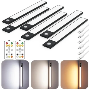 12" Under Cabinet Lighting Wireless, Remote, Motion Sensor, 6Pack, Black 0.33" Ultra-thin Aluminum Alloy Body, USB-C Rechargeable, 3-Color-Temp, Dimming, Magnetic, 30Day Runtime for Kitchen Closet 12" Under Cabinet Lighting Wireless, Remote, Motion Sensor, 6Pack, Black 0.33" Ultra-thin Aluminum Alloy Body, USB-C Rechargeable, 3-Color-Temp, Dimming, Magnetic, 30Day Runtime for Kitchen Closet