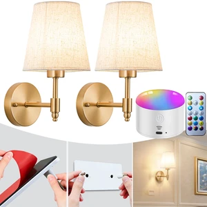 Peel and Stick Wall Sconces, No Drilling Stick On Wall Sconce, Wireless Battery Operated Wall Lights, Adhesive Wall Lamp with 10000mAh Battery Bulb for Bedroom Living Room Decor Peel and Stick Wall Sconces, No Drilling Stick On Wall Sconce, Wireless Battery Operated Wall Lights, Adhesive Wall Lamp with 10000mAh Battery Bulb for Bedroom Living Room Decor