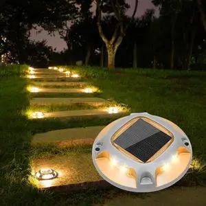 Solar Driveway Marker Lights Dock Marine Led Deck Outdoor 12 Pack 2 Colors in 1,Solar Powered Waterproof Warning Step Lights for Pathway Garden Sidewalk(White/Warm White) Solar Driveway Marker Lights Dock Marine Led Deck Outdoor 12 Pack 2 Colors in 1,Solar Powered Waterproof Warning Step Lights for Pathway Garden Sidewalk(White/Warm White)
